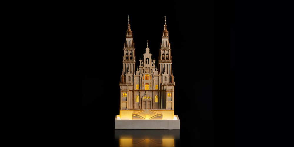 Catedral de Santiago de Compostela iluminada